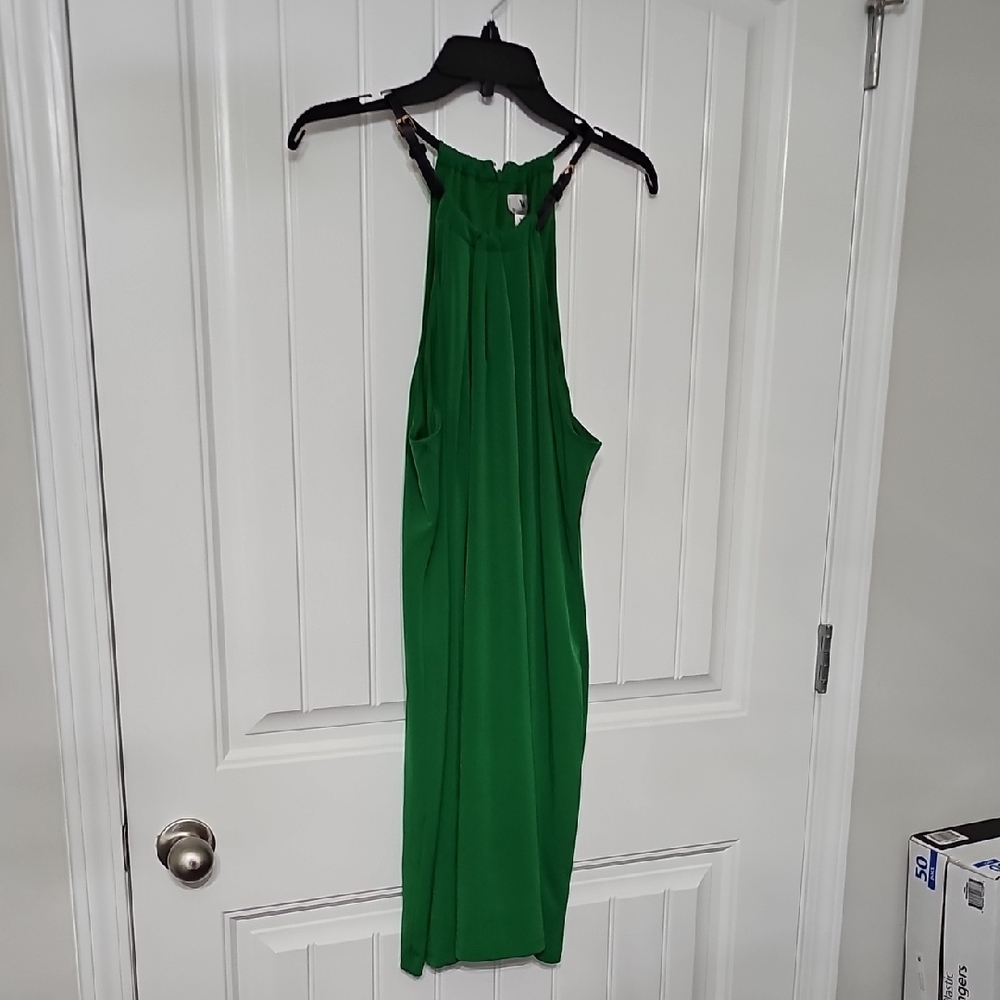 Worthington Vibrant Green Backless Dress